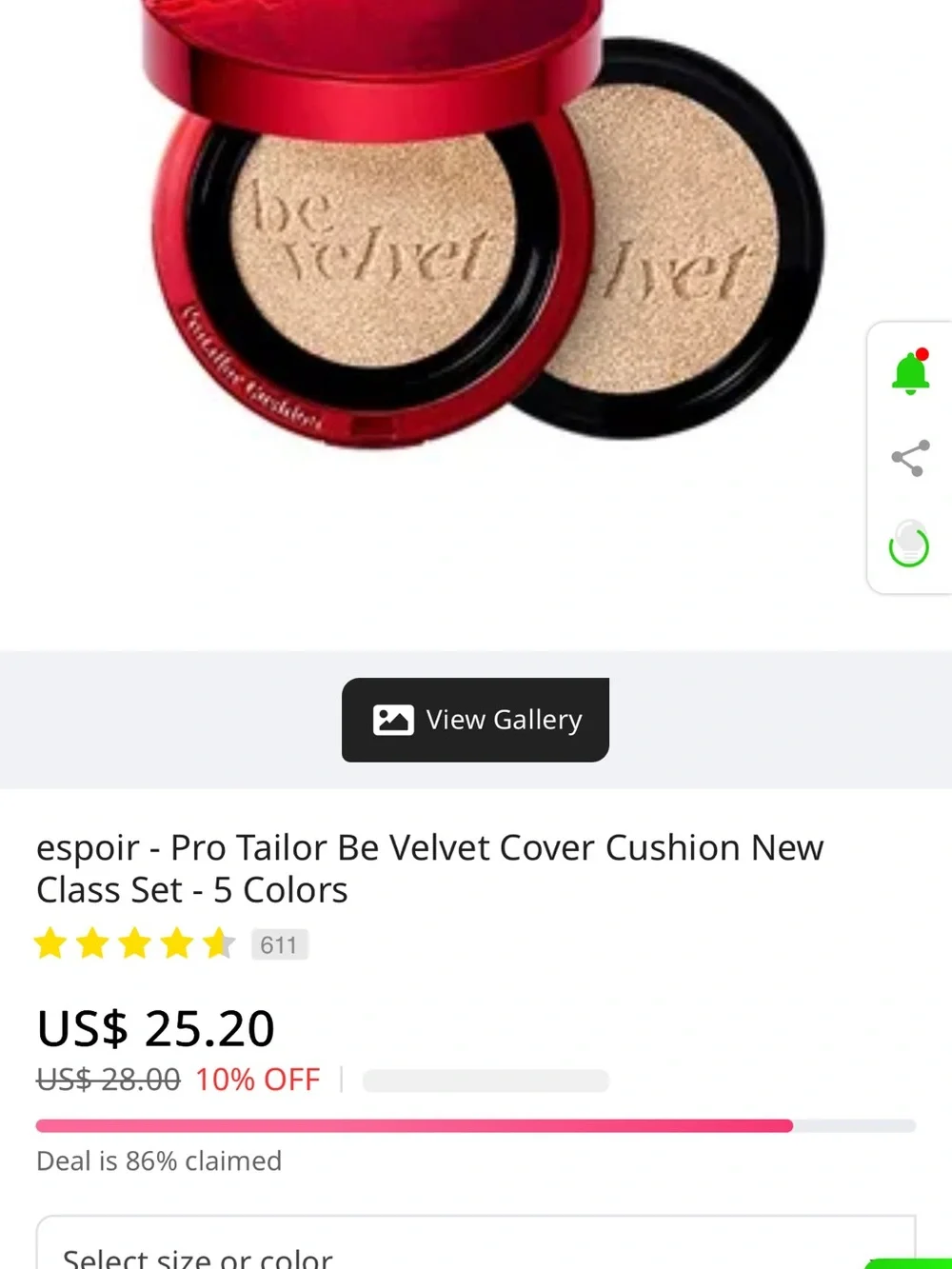 Espoir Be Velvet Cover Cushion foundation